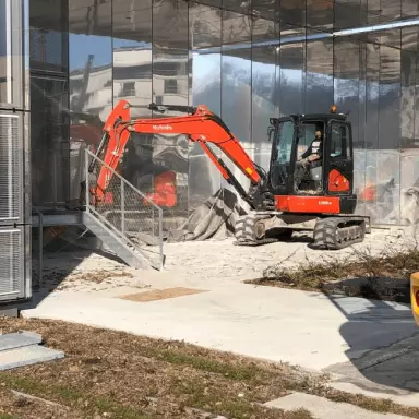 Terrassement pour piétons